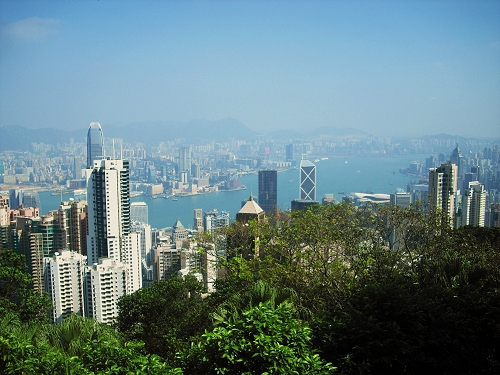 Aussicht ber Hongkong von Victoria-Peak aus