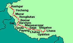 Von Lhasa nach Kashgar durch Westtibet entlang der h�chsten Stra�e der Welt
